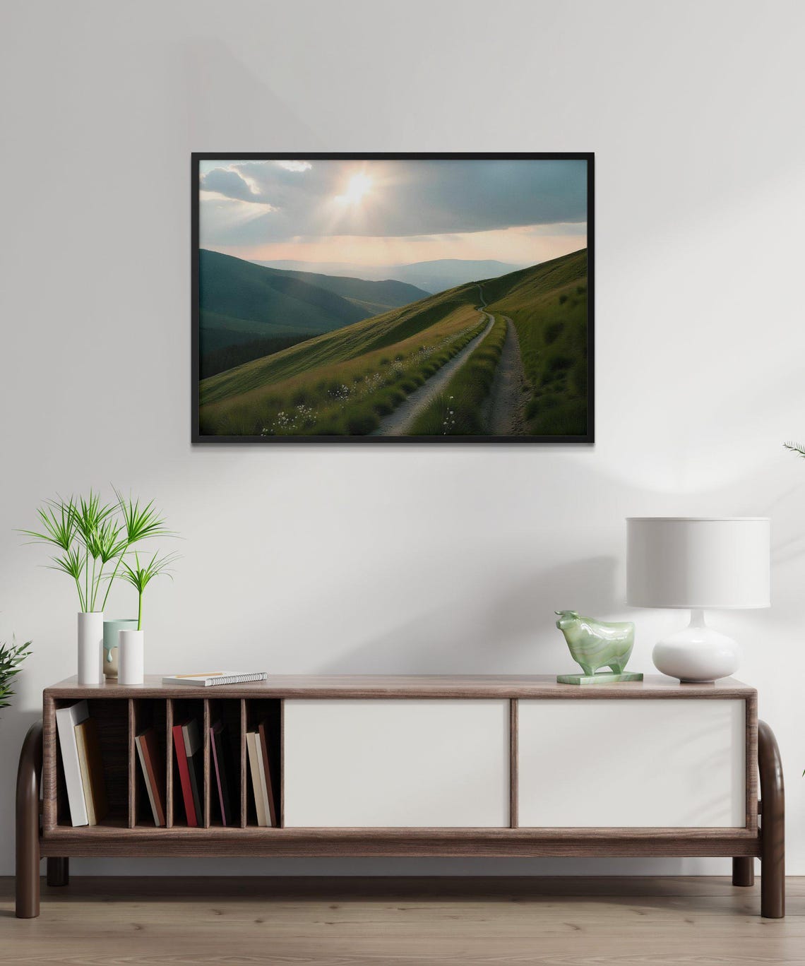 Breathtaking Mountain Path Wall Art Serene Landscape Photography Nature Sunset Scenic View Home Decor Office Decoration Art Print - Image 3