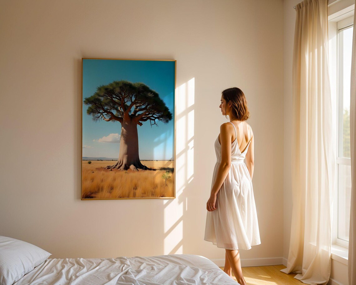 Stunning Baobab Tree Wall Art African Landscape Print Nature Photography Decor Vibrant Tree Poster Unique Wall Hanging - Image 2