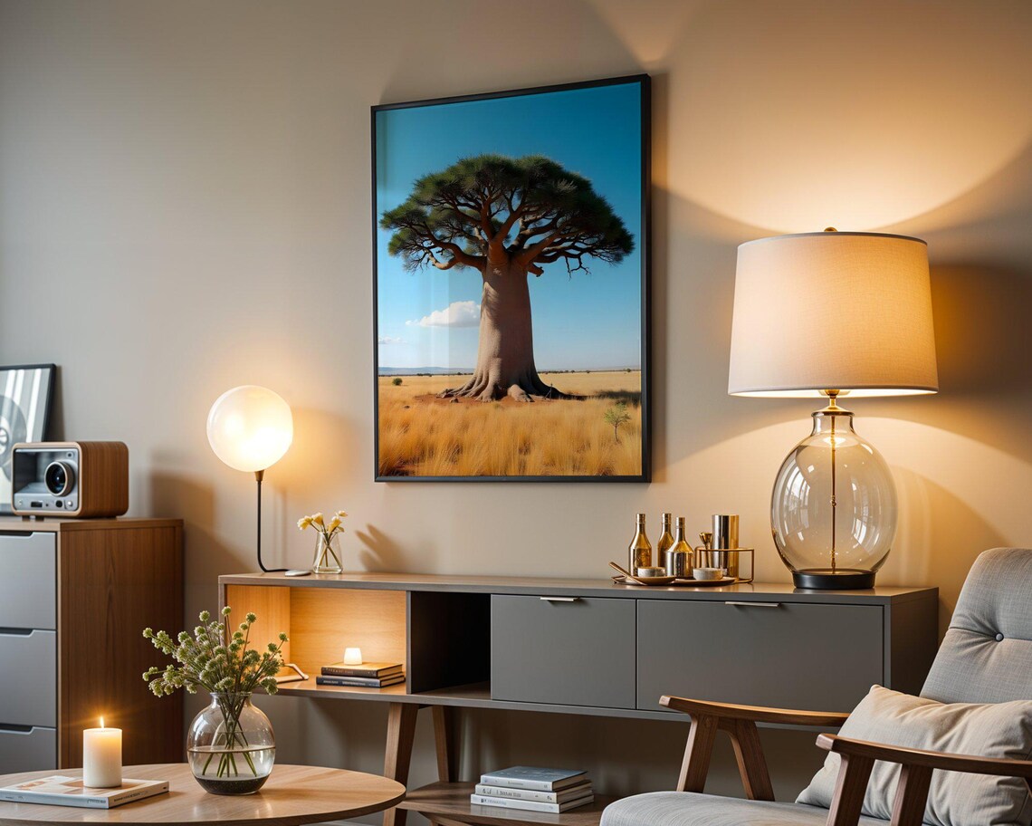Stunning Baobab Tree Wall Art African Landscape Print Nature Photography Decor Vibrant Tree Poster Unique Wall Hanging - Image 5