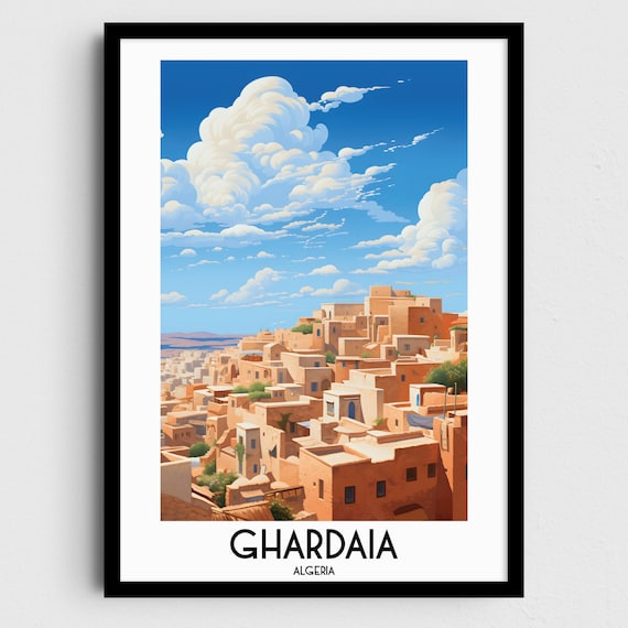 Ghardaa Travel Wall Art Algeria Painting Gifts Africa Home Decor Prints Posters Handmade Art