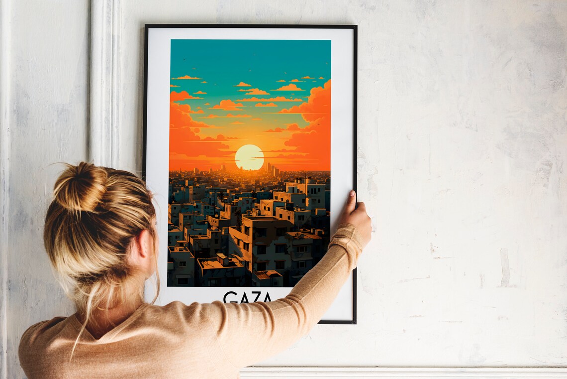 Gaza Travel Poster, Middle East Home Decor - Image 2