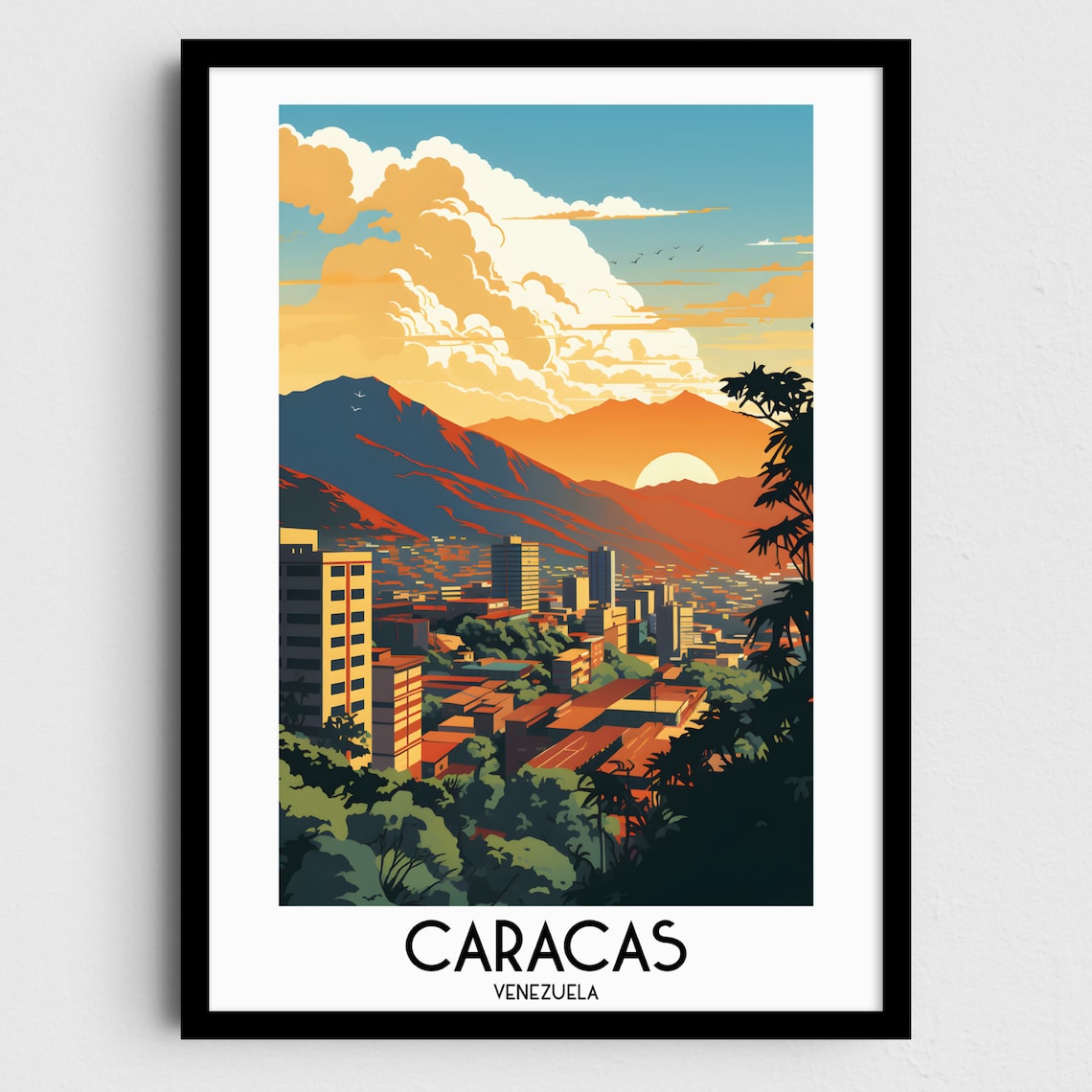 Caracas Travel Poster, Venezuela Wall Art