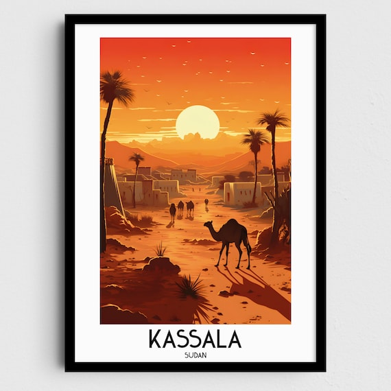 Kassala Travel Wall Art Sudan Painting Gifts Africa Home Decor Prints Posters Handmade Art Sudanese