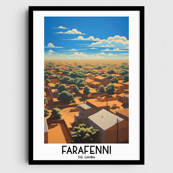 Farafenni Travel Wall Art The Gambia Painting Gifts Africa Home Decor Prints Posters Handmade Art