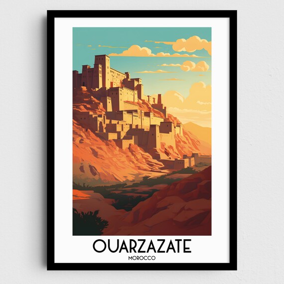 Ouarzazate Travel Wall Art Morocco Painting Gifts Africa Home Decor Prints Posters Handmade Art