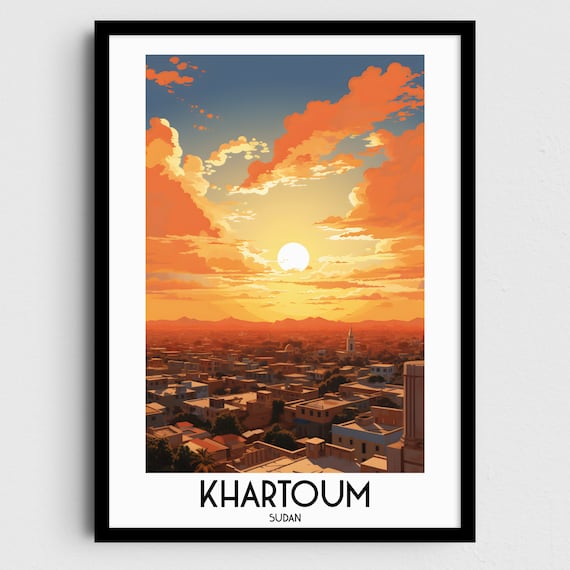 Khartoum Travel Wall Art Sudan Painting Gifts Africa Home Decor Prints Posters Handmade Art Sudanese