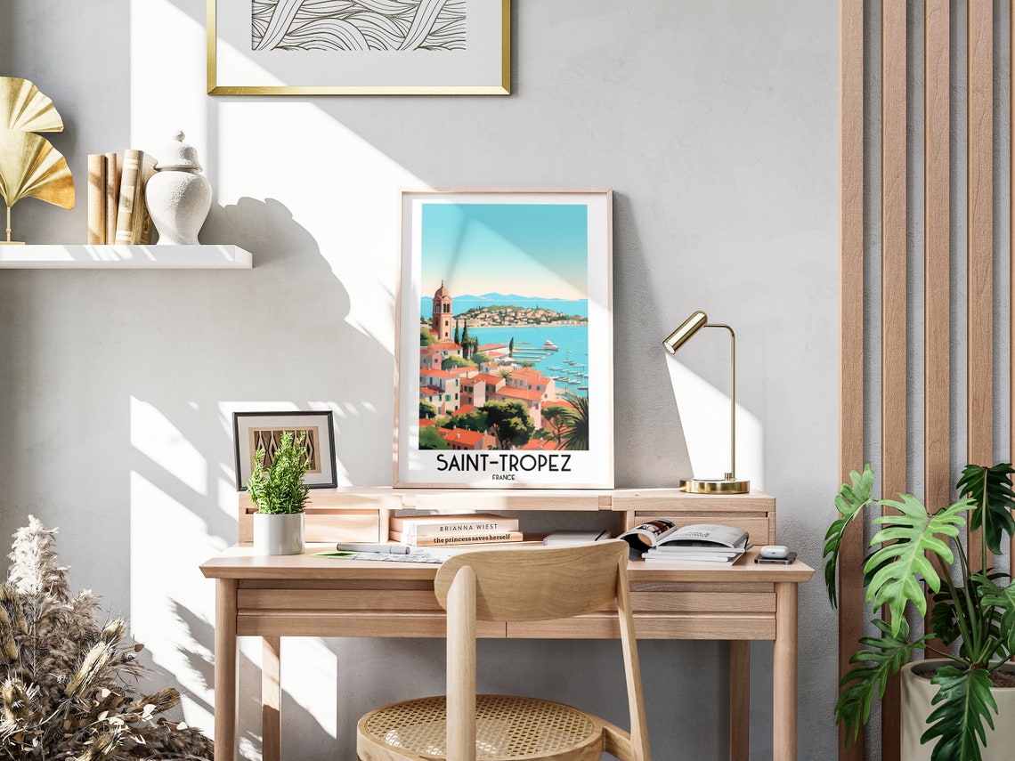 Saint Tropez Travel Poster, France Europe Wall Art - Image 3