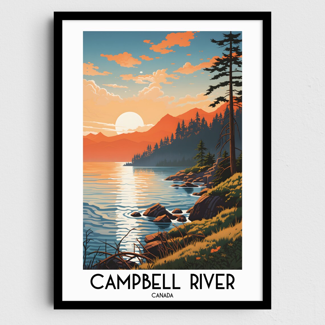 Campbell River Travel Poster, British Columbia
