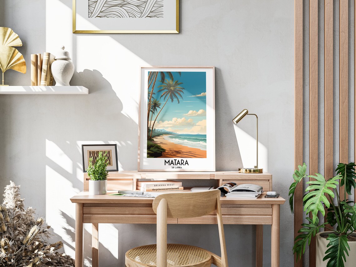 Matara Travel Poster, Sri Lanka Asia Home Decor - Image 3