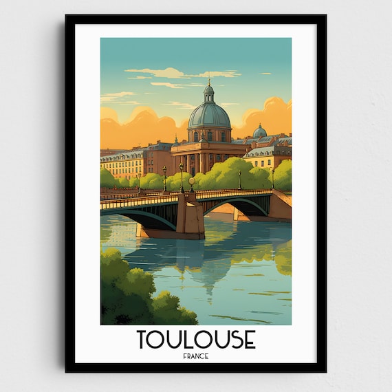 Toulouse Travel Wall Art France Painting Gifts Europe Home Decor Prints Posters Handmade Art French