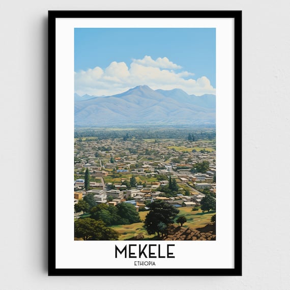 Mekele Travel Wall Art Ethiopia Painting Gifts Africa Home Decor Prints Posters Handmade Art Ethiopian