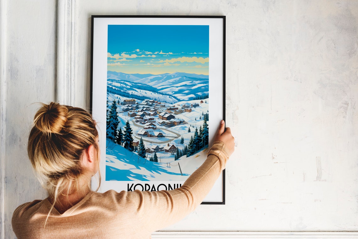 Kopaonik Serbia Snowy Mountain Ski Resort Winter Scenery Poster - Image 2