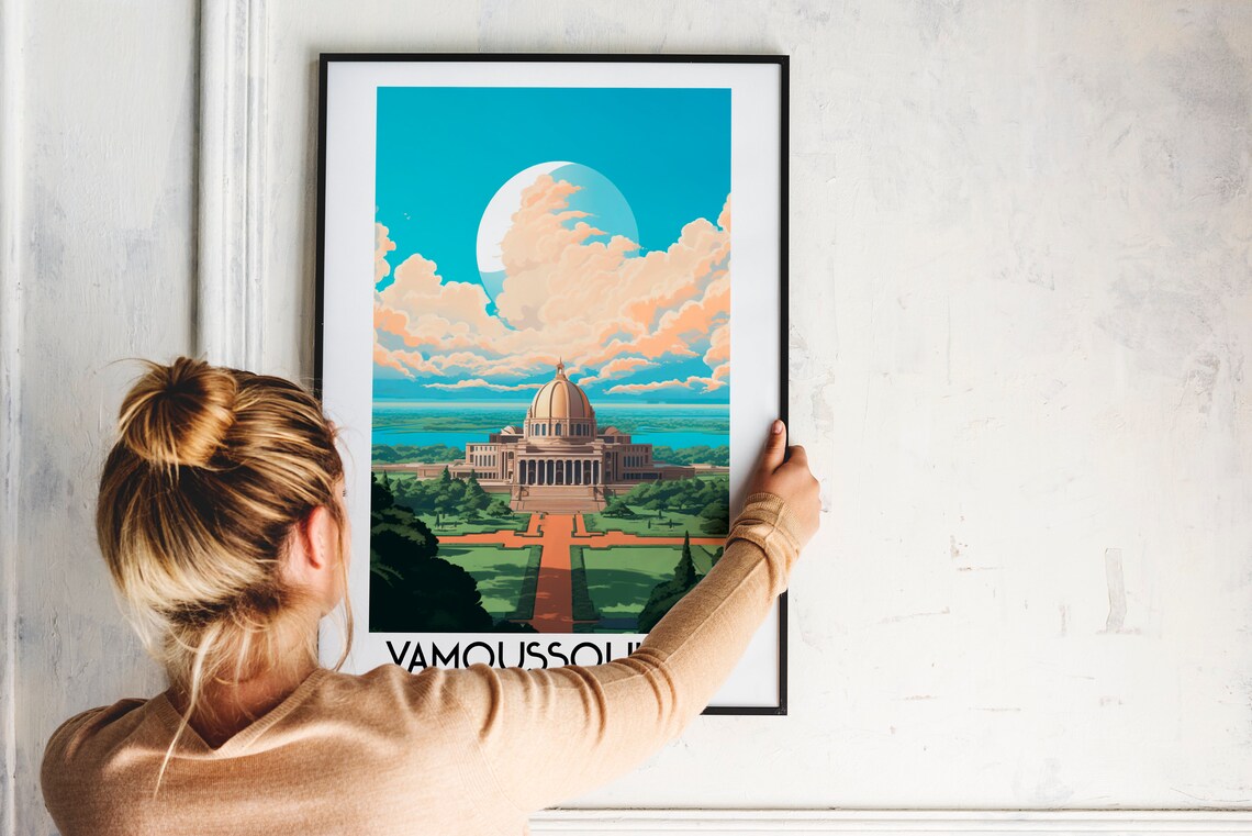 Yamoussoukro Travel Poster, Ivory Coast Africa - Image 2