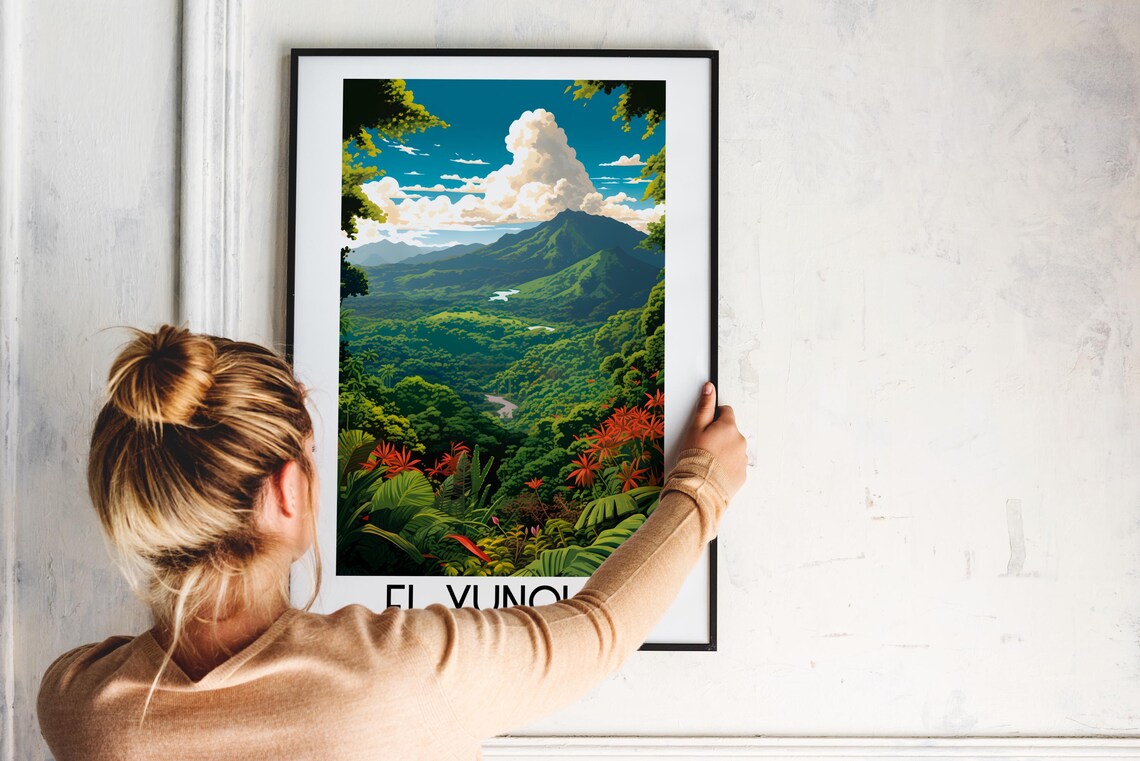 El Yunque Travel Poster, Puerto Rico Painting Gifts - Image 2