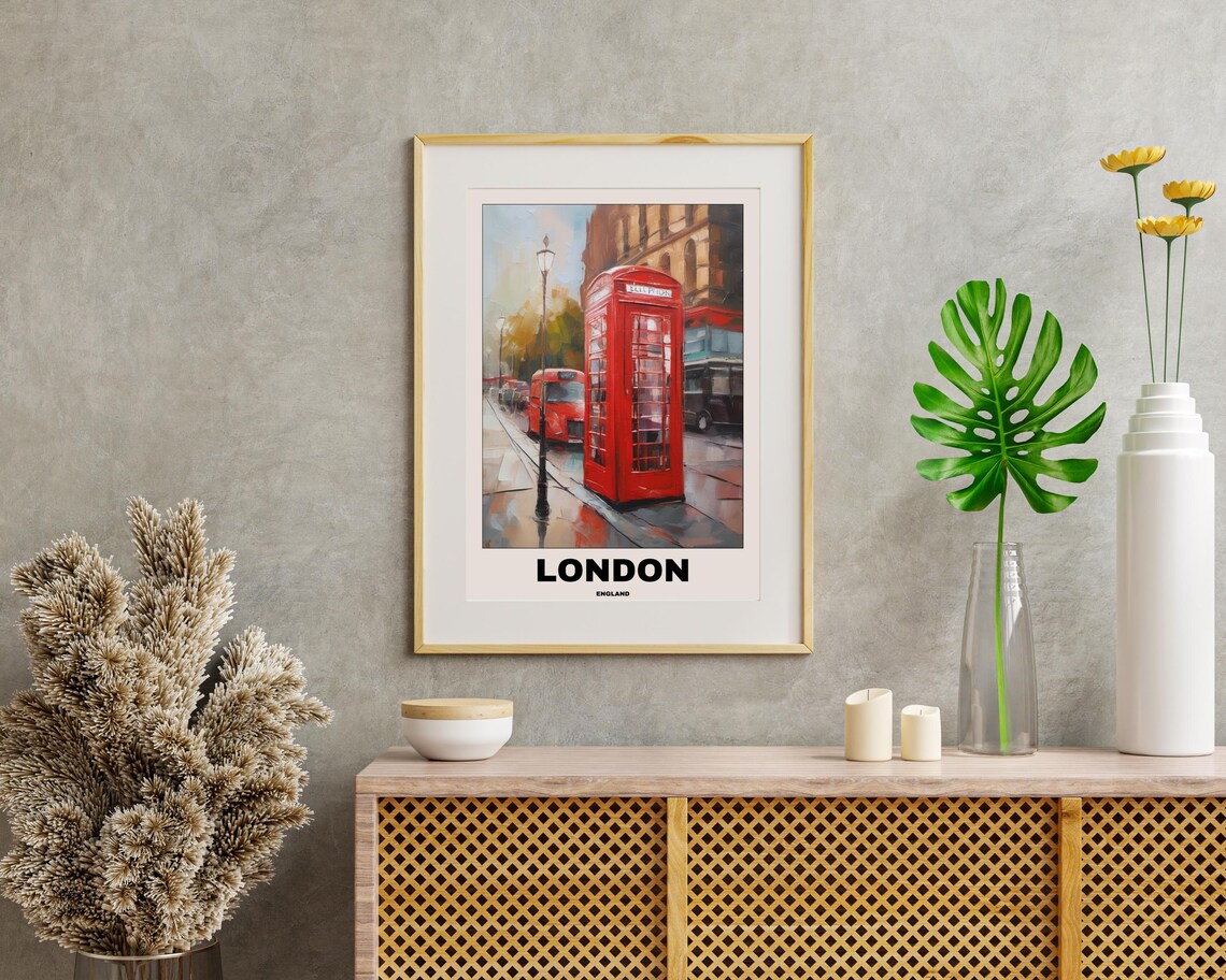 London Travel Poster, City Painting Gift For Travellers - Image 4
