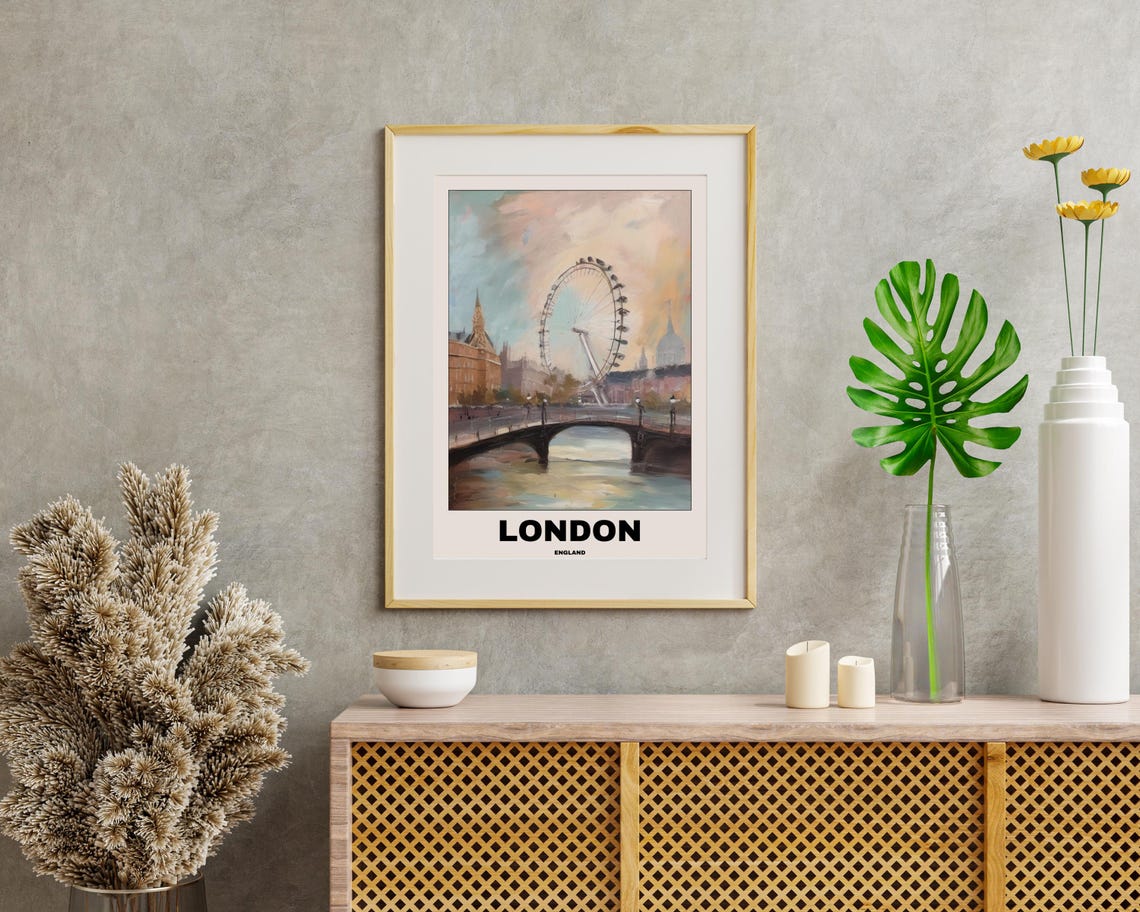 London Travel Poster, Scenic City Landscape - Image 2