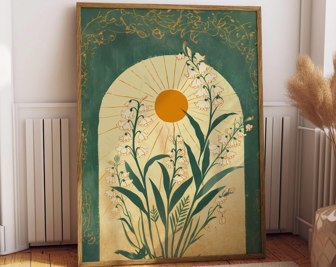 Lily of the Valley Taurus Boho Art Print
