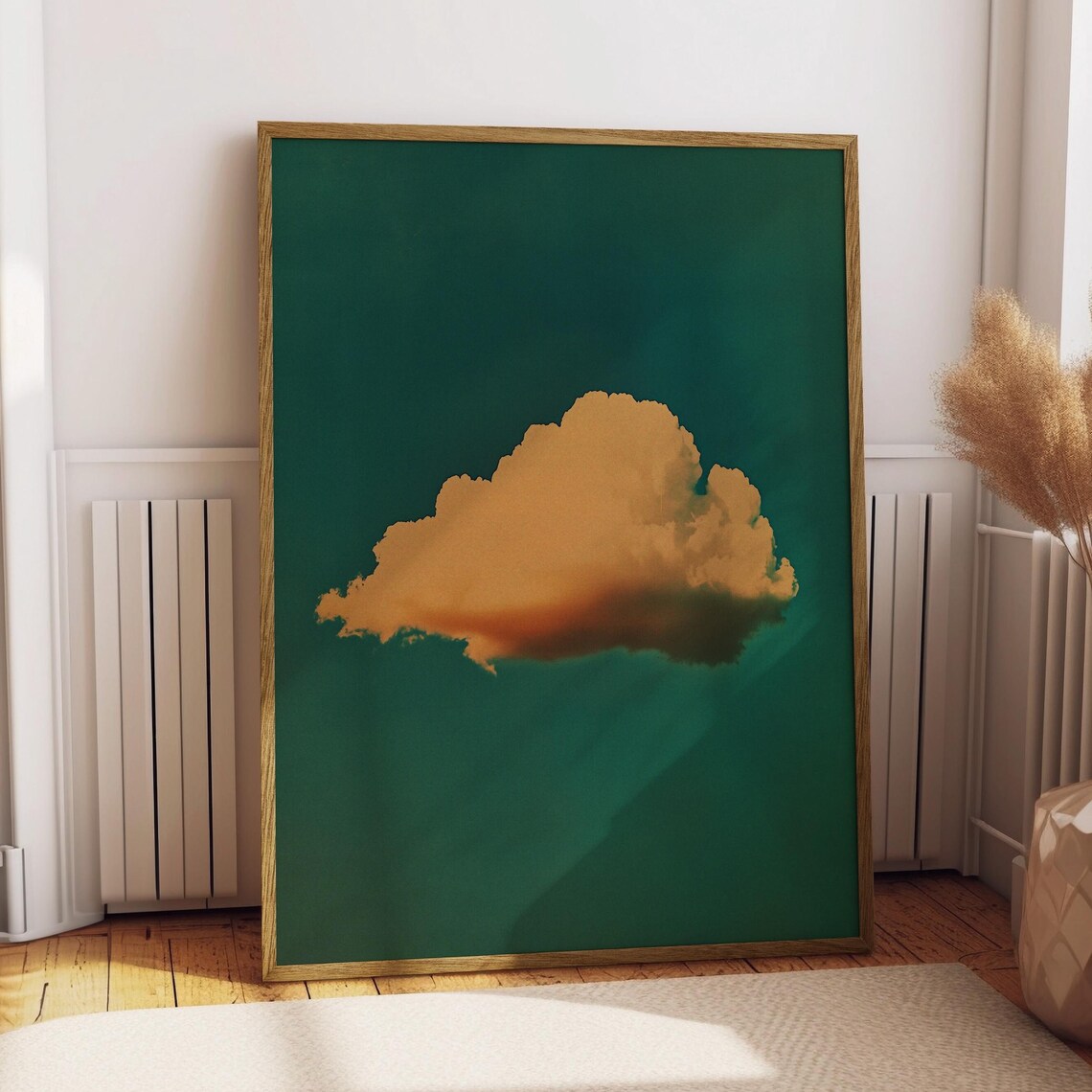 Retro Cloud In The Sky, Abstract Minimalist Art Print