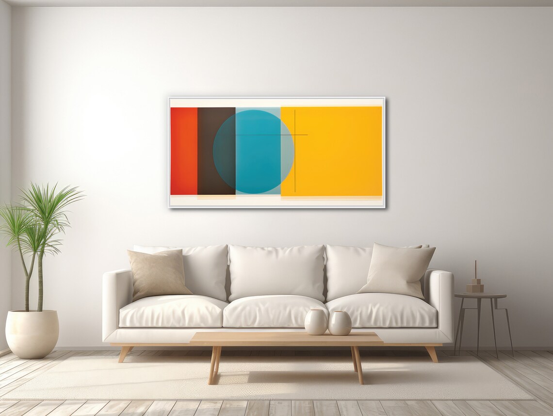 Large Geometric Abstract Art Print, Groovy Gradient - Image 3