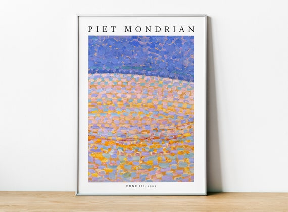 Piet Mondrian Dune Poster, Abstract Cubism Modern Art
