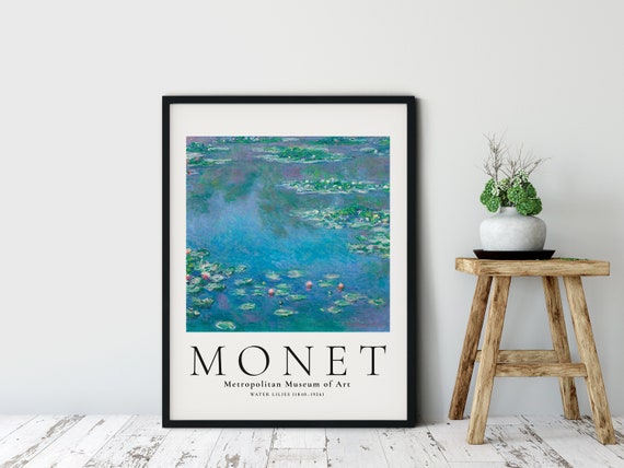 Claude Monet Exhibition Poster, Water Lilies Impressionism