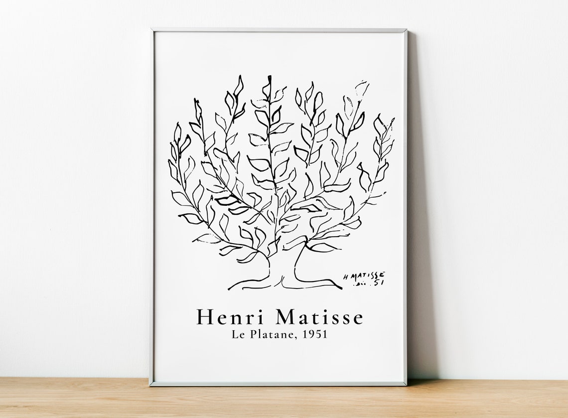 Matisse, La Platane The Plain Tree 1951 Poster