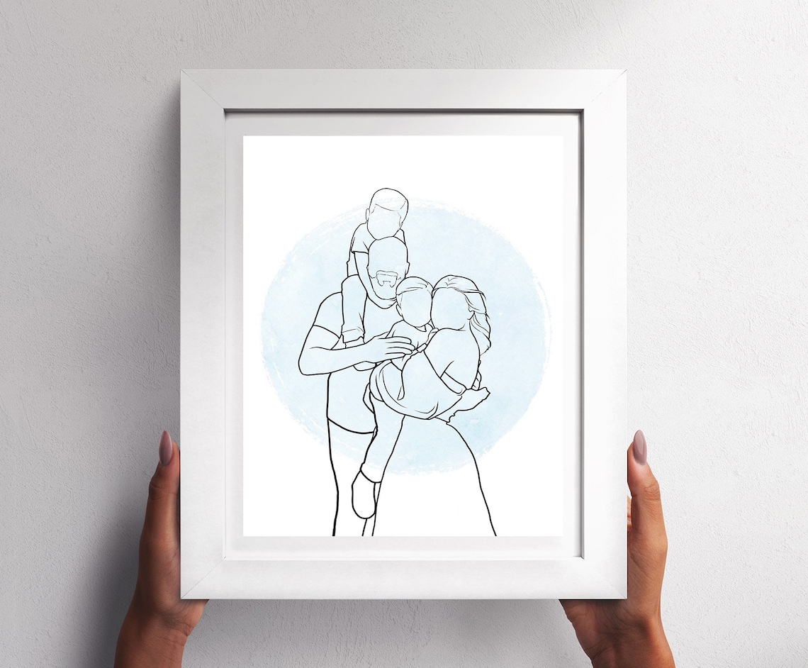 Custom Line Artwork, Soulmate Gift Ideas Art Print - Image 3