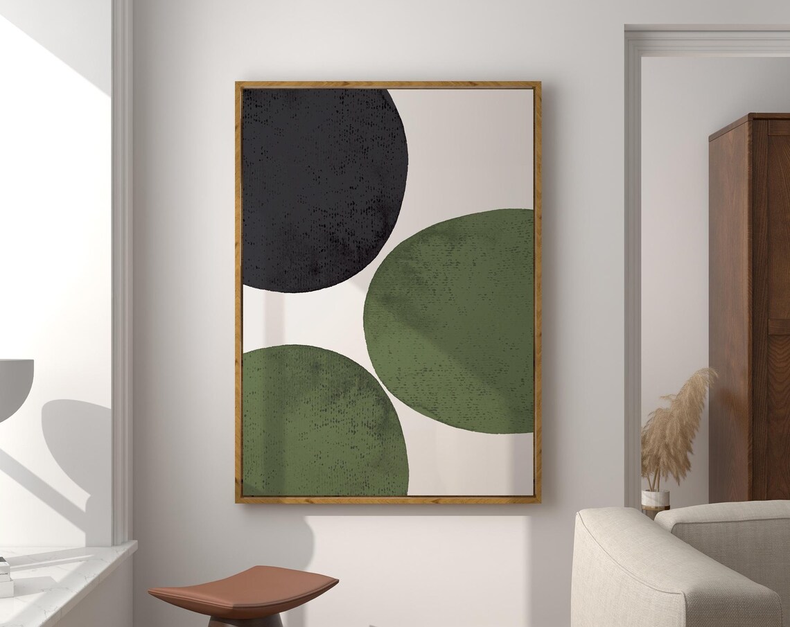 Modern Watercolor Abstract Mid-Century Art Print
