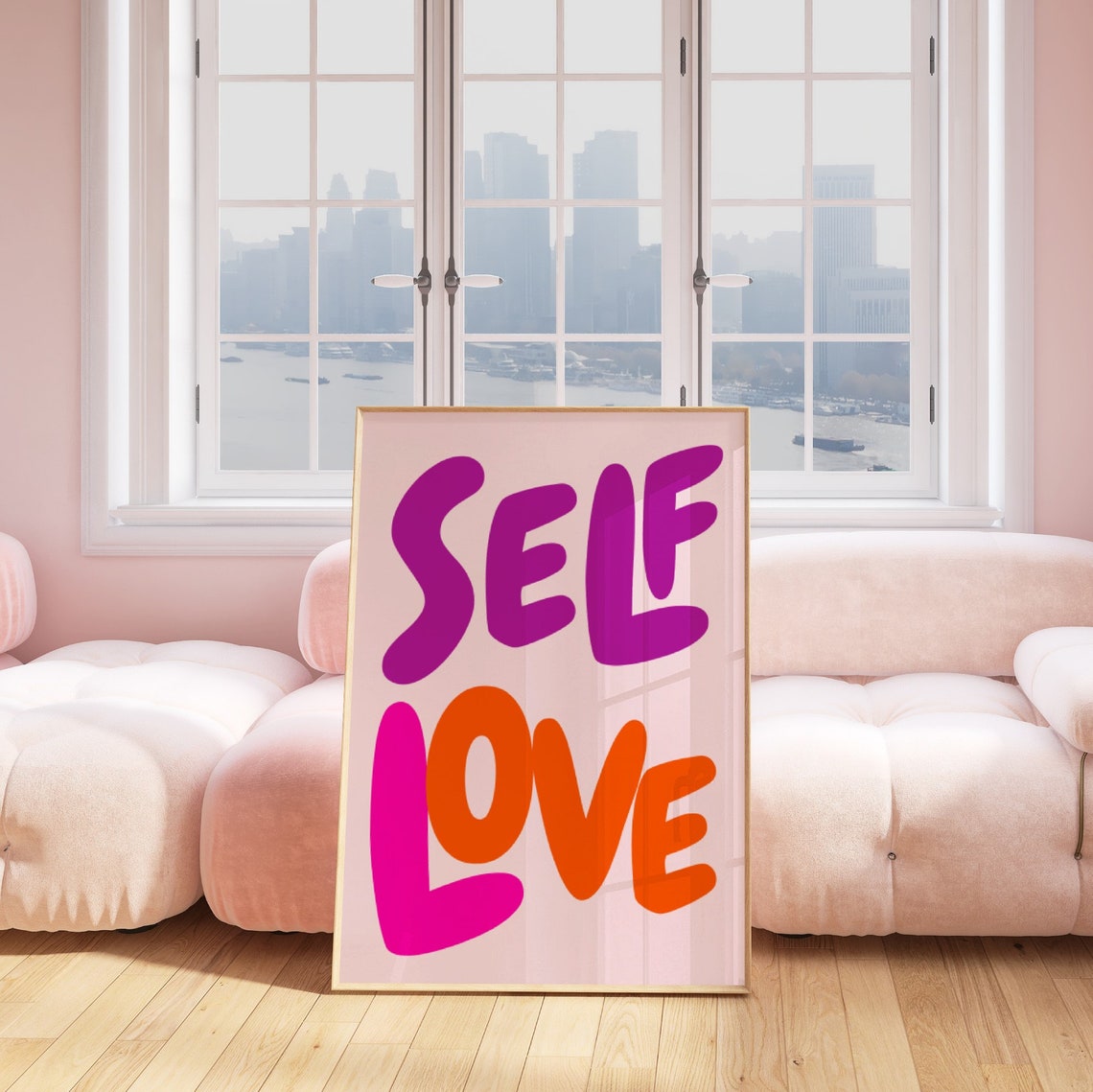 Self Love Positive Affirmation Bubble Letter Typography Poster - Image 4