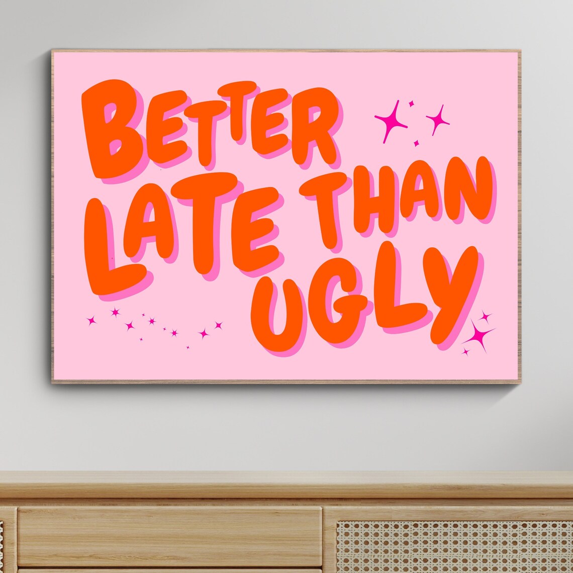 Better Late Than Ugly Retro Disco Art Print - Image 2