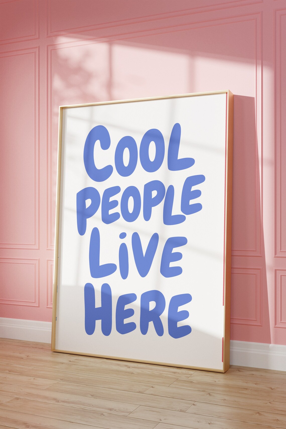 Cool People Live Here Quote Poster, Vintage 70s - Image 3