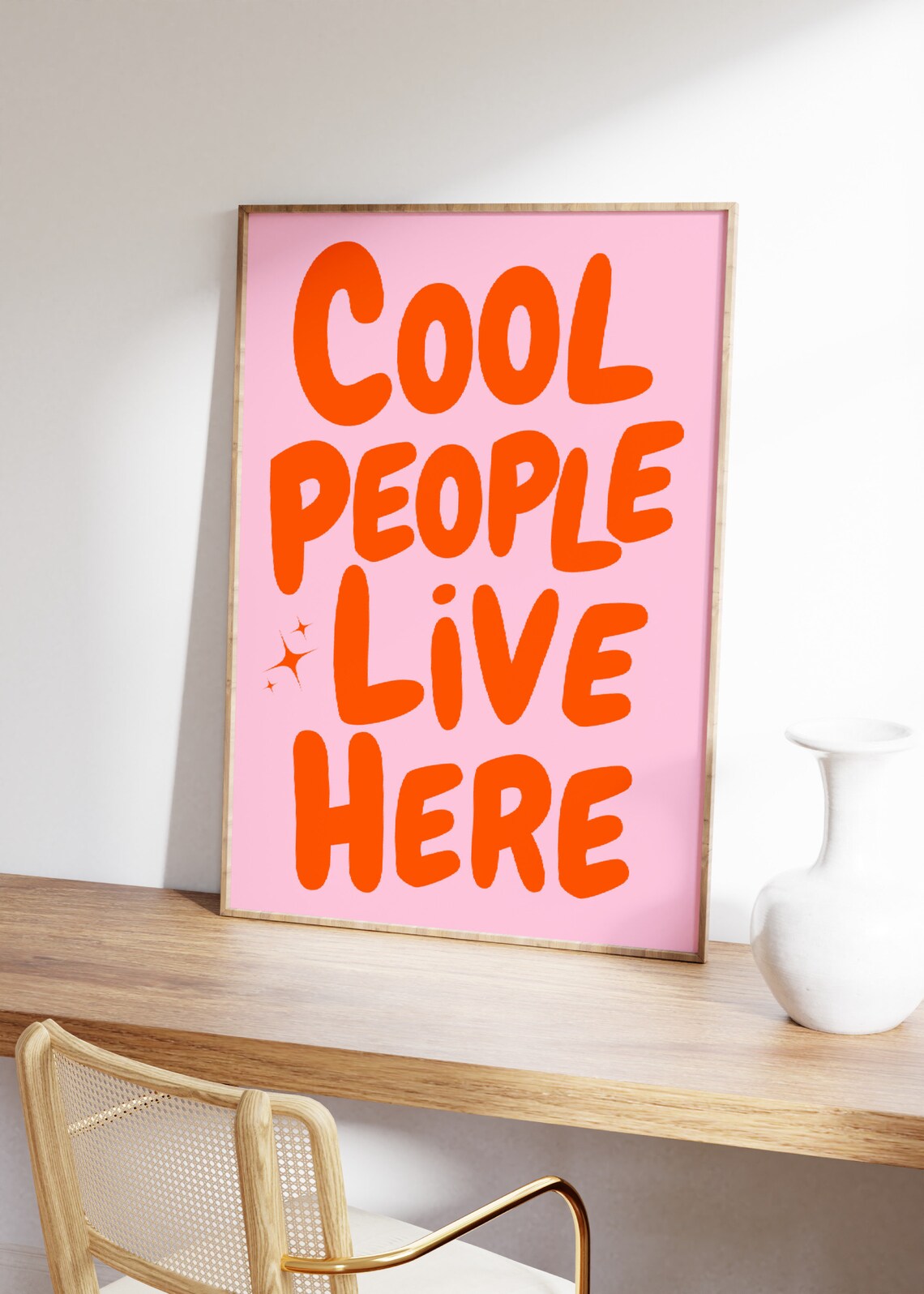 Cool People Live Here Vintage 70s Poster Print - Image 2