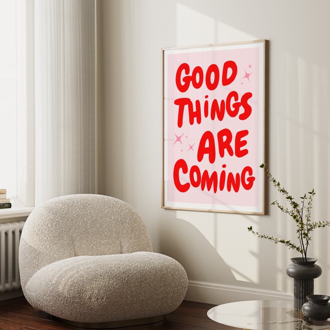Good Things Are Coming Affirmation Poster Manifestation Poster Retro Print Affirmation Wall Art Motivational Print - Image 3