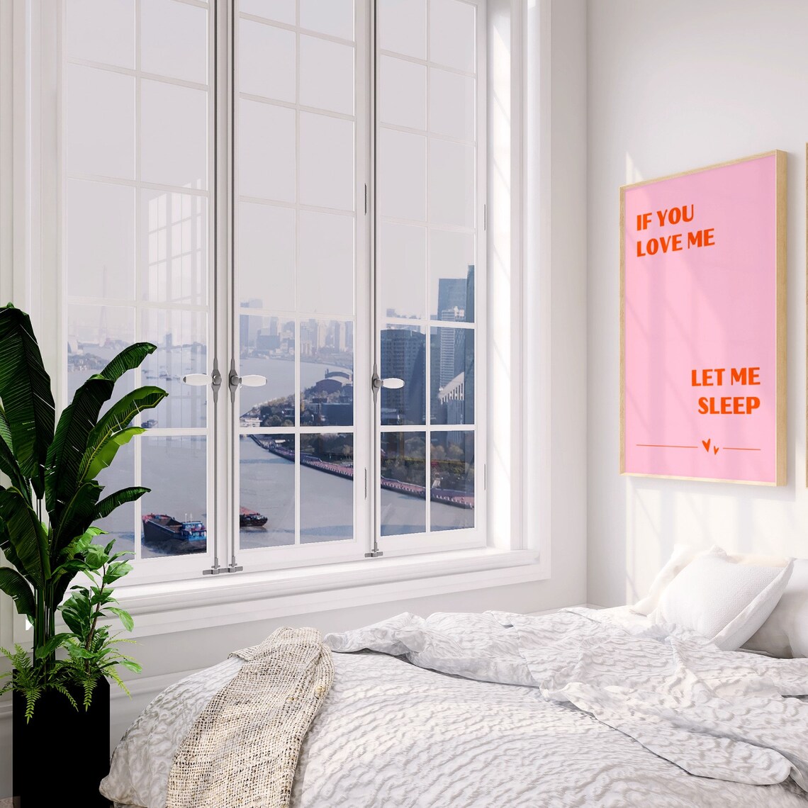 If You Love Me Let Me Sleep Funny Bedroom Print - Image 2