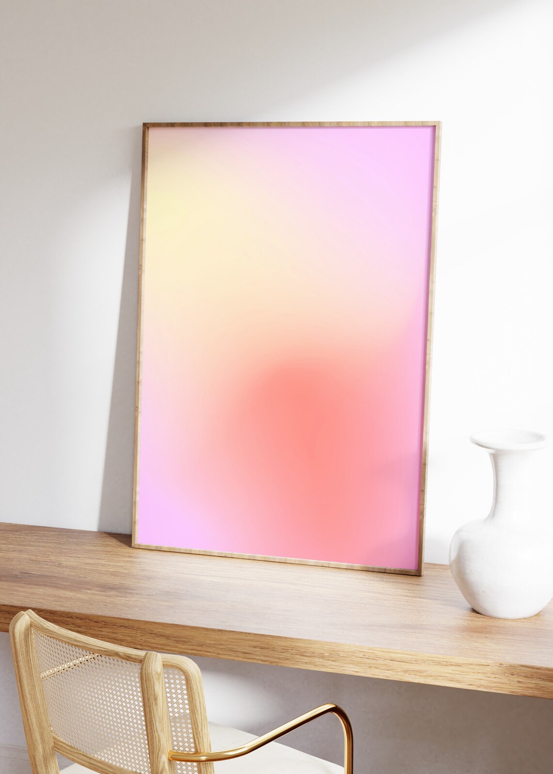 Aura Poster Pink Peach Aesthetic Apartment Decor - Image 2
