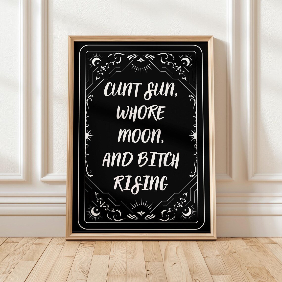Tarot Card Astrology Boho Dorm Decor Wall Art Print