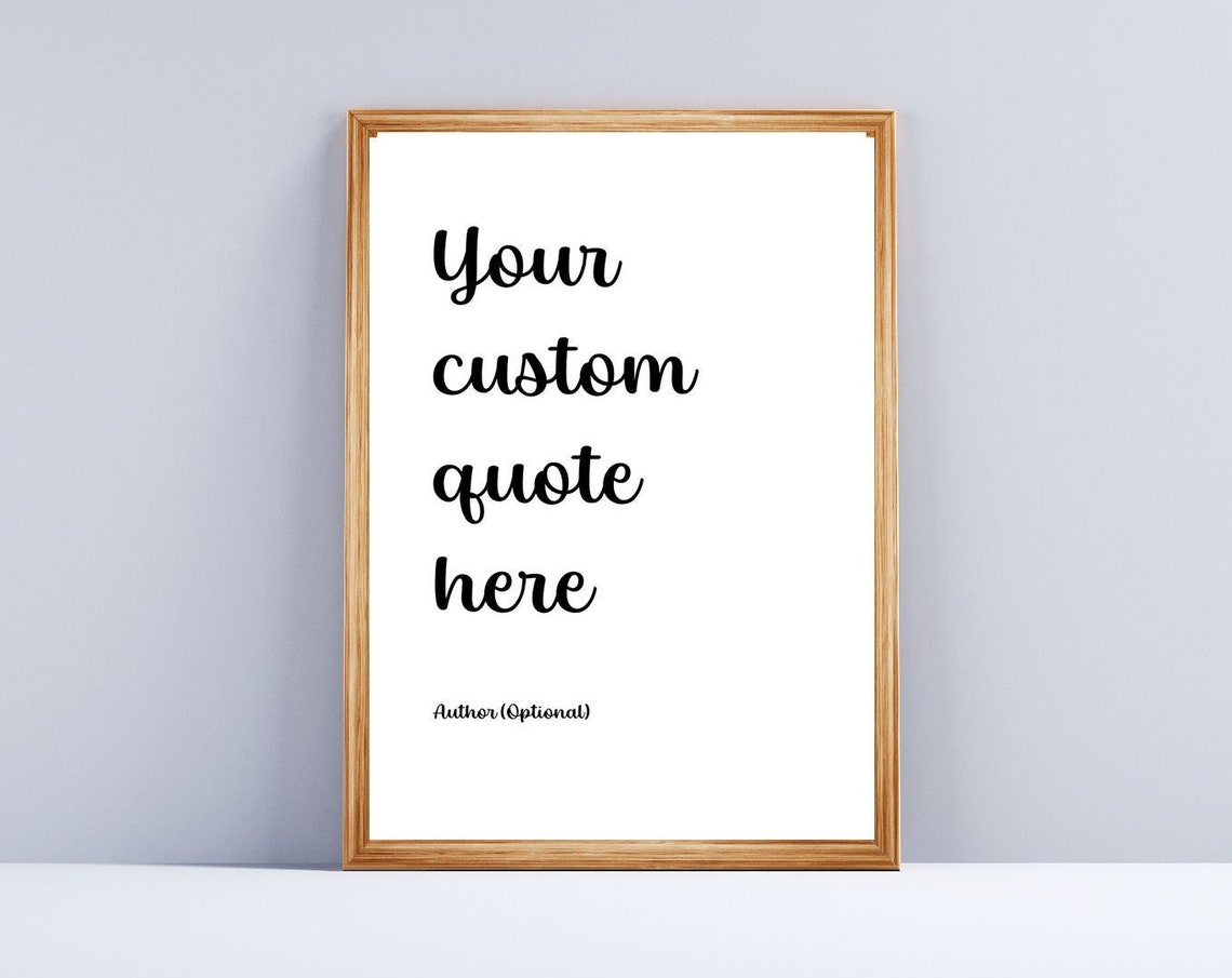 Your Custom Quote Here Personalized Handwritten Text Art Poster - Image 3