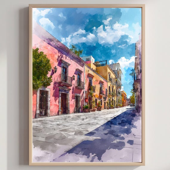 La Paz Mexico Watercolor Travel Art Poster