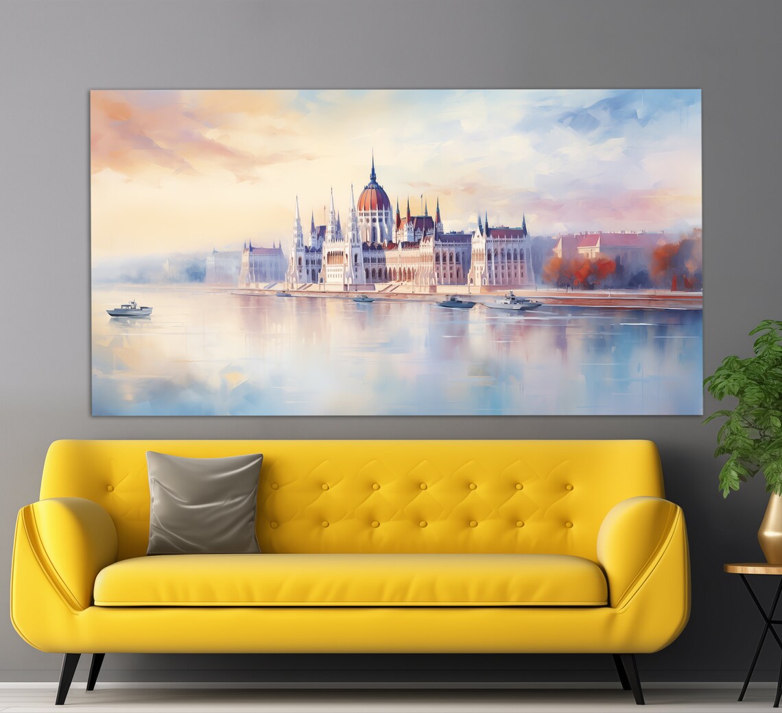 Budapest Vintage Oil Painting Style Wall Art Print