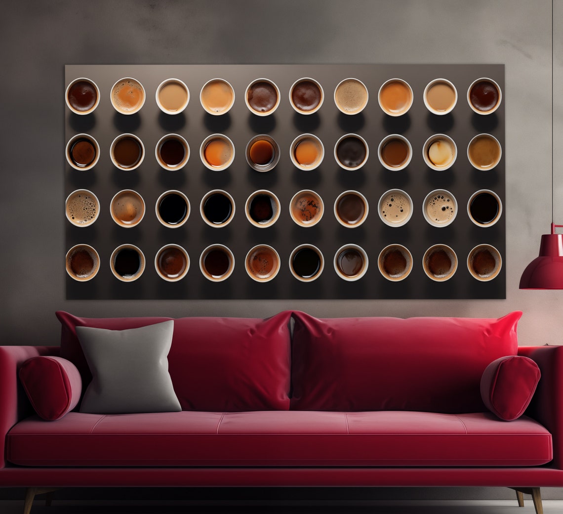 Abstract Coffee Wall Art Coffee Cups Print Coffee Poster Kitchen Wall Decor Coffee Shop Decor Cafe Wall Decor Coffee Print - Image 2