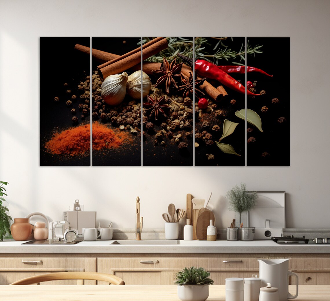 Spices and Herbs Abstract Kitchen Art Print - Image 3