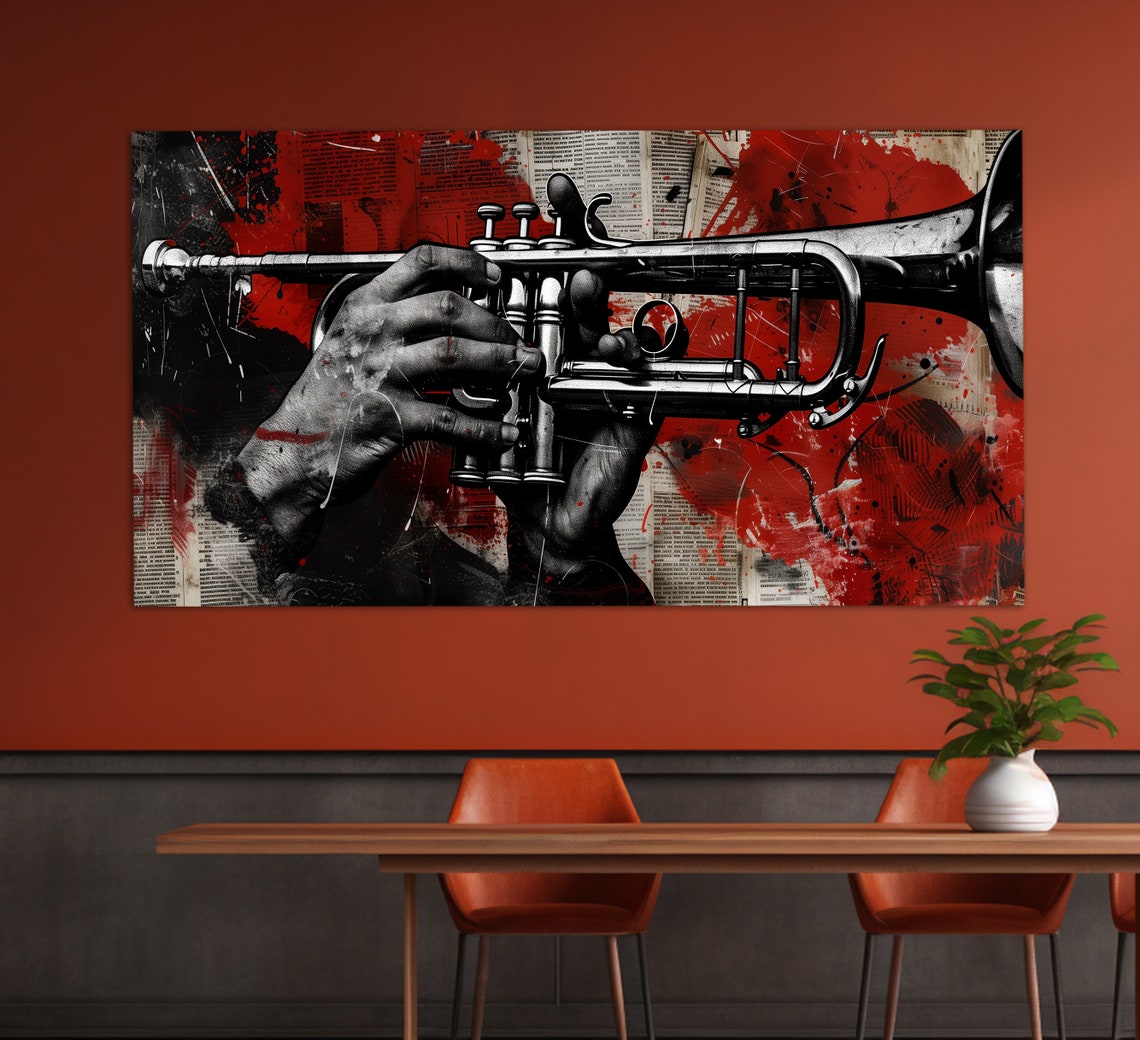 Jazz Art Jazz Print In Vintage Oil Painting Style Music Painting Music Wall Art Jazz Lover Gift Jazz Art