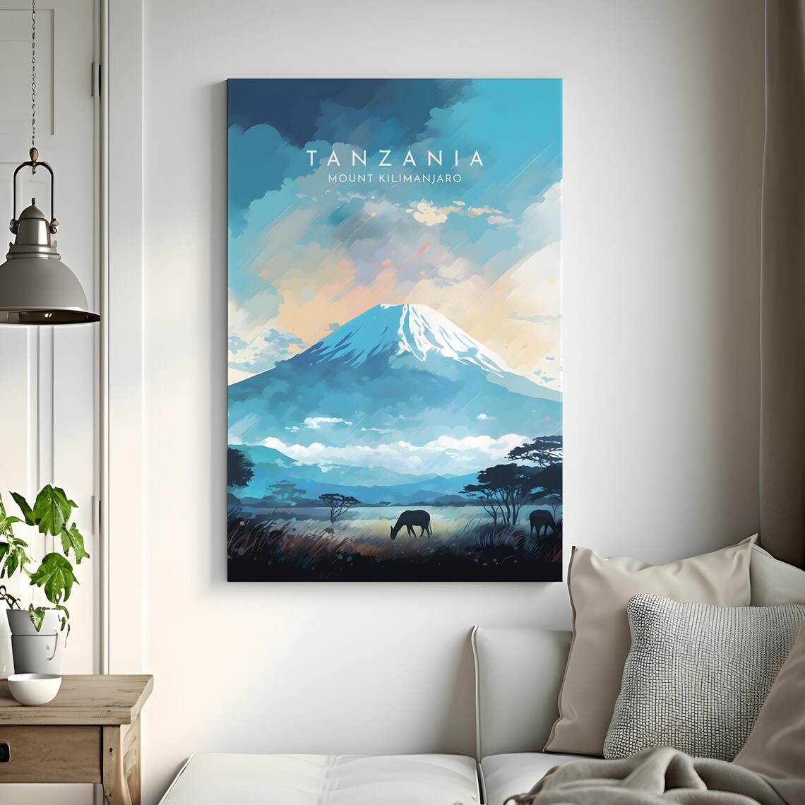 Mount Kilimanjaro Travel Poster, Tanzania Mountain View - Image 3