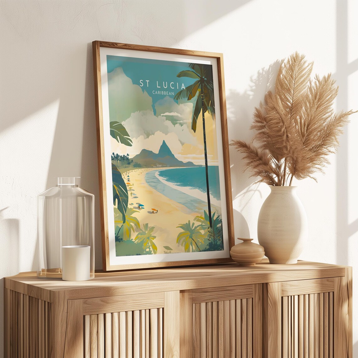 St Lucia Travel Poster, Caribbean Home Decor - Image 2
