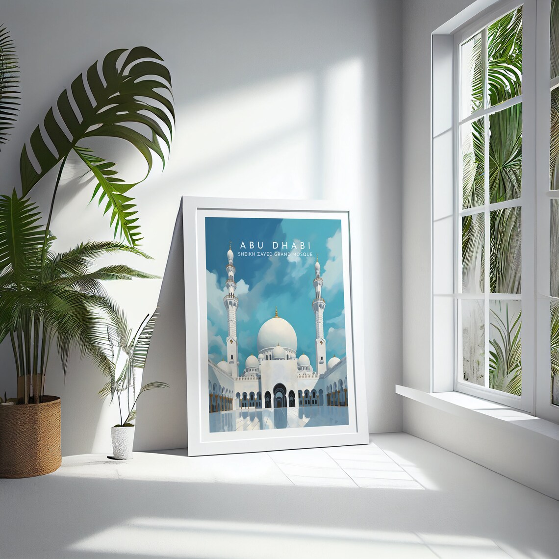 Abu Dhabi Travel Poster, Sheikh Zayed Grand Mosque - Image 4