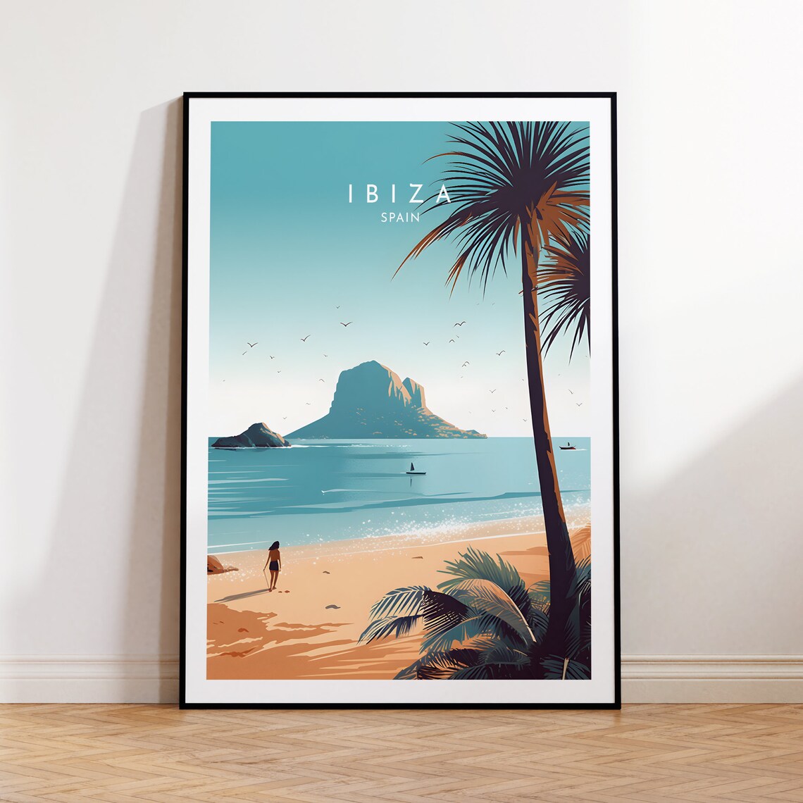 Ibiza Travel Poster, Spain Home Decor Print