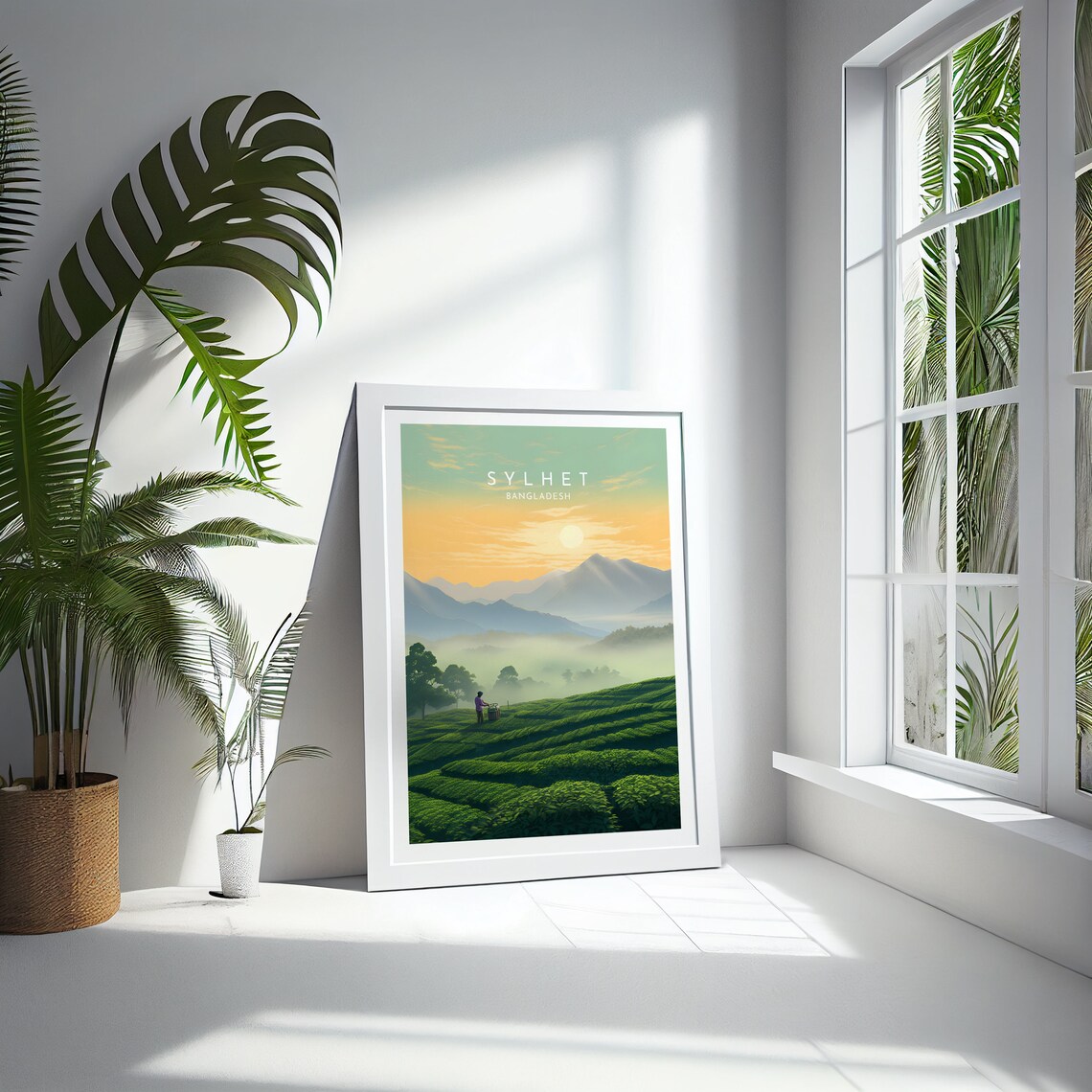 Sylhet Travel Poster, Bangladesh Home Decor - Image 4