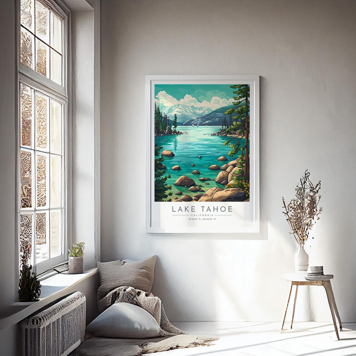 Lake Tahoe Alpine Lake Pines Rocky Shore Granite Travel Poster - Image 4