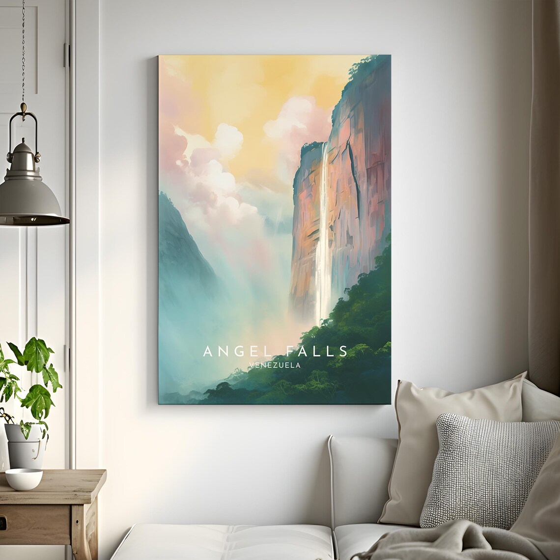 Angel Falls Travel Poster, Venezuela Landscape - Image 3