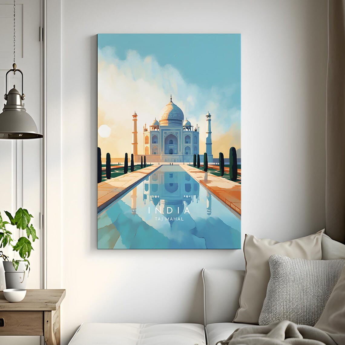 Agra Taj Mahal India Travel Poster, Home Decor - Image 3